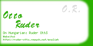 otto ruder business card